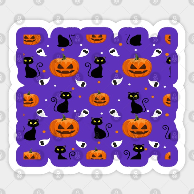 Halloween Pattern Sticker by DragonTees